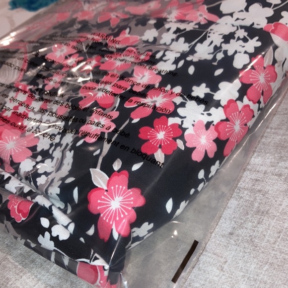 SUCREFAS Light Pink Floral Full Skirt Oriental Print Darted Knee Length NEW - Picture 10 of 11